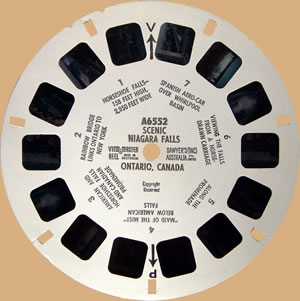 typeset white Australian View-Master reel