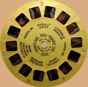 buff with blue speckles View-Master reel