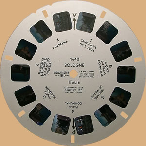 typeset white French View-Master reel