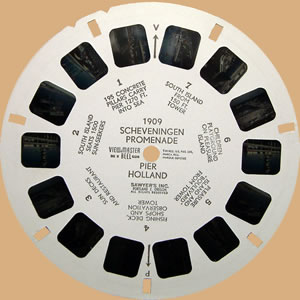 typeset white Belgian View-Master reel
