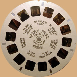 hand-lettered white / light-gray View-Master reel